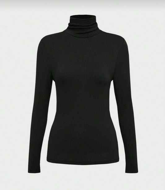 Second Skin Brushed Mock Neck Top