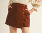 **MORE COLORS** Proper Poise Button Up Corduroy Skort