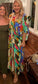 Pretty Palms Printed Midi Dress