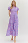 Afternoon Affair Printed Puff Sleeve Maxi Dress