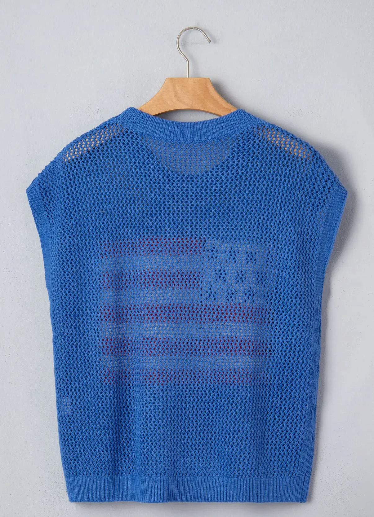 Patriotic & Proud Flag Open Knit Top