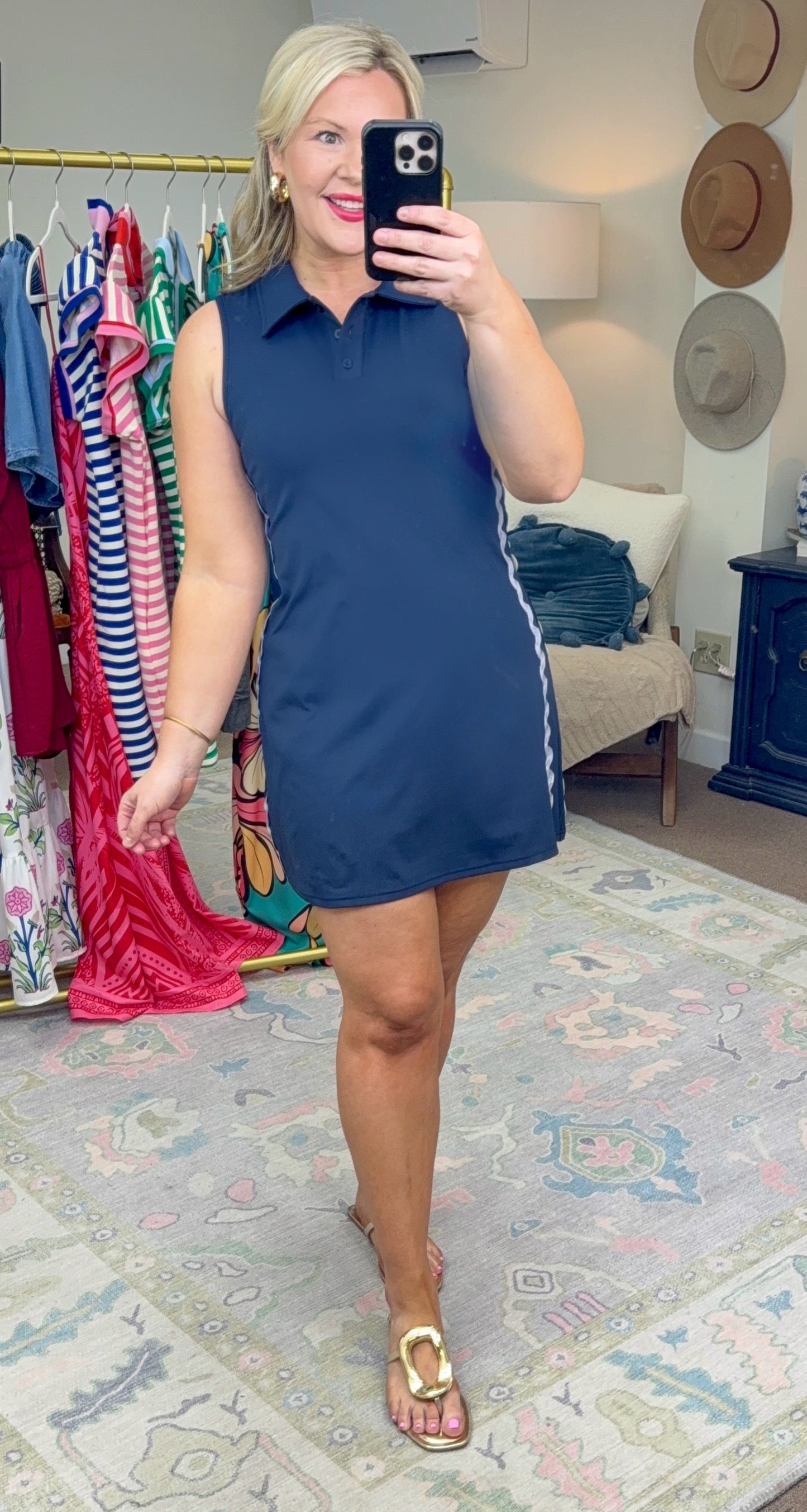 In Motion Ricrac Collared Dress