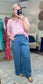 Perfect Timing Wide Leg Chambray Pants