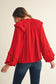 Pretty Party Ruffle Accent Blouse