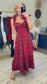 Bows & Mistletoes Tartan Tie Midi Dress