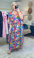Island Time Print Batwing Dress