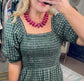 Social Circle Chunky Beaded Necklace