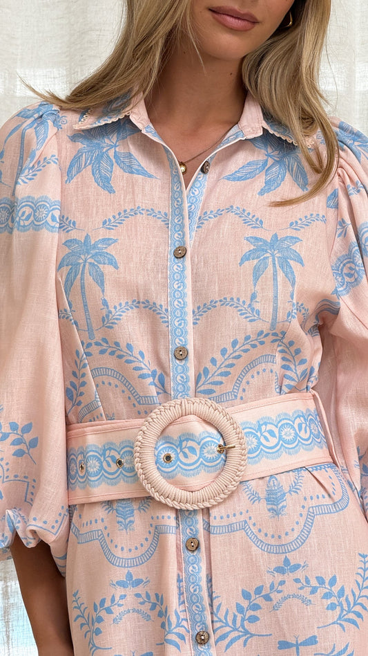 Palm Springs Stunner Belted Maxi Dress