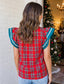 Trimmed to Perfection Tartan Ric Rac Blouse