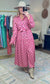 Small Town Sweetheart Pink Print Dress