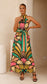 Lady Lotus Twist Halter Maxi Dress