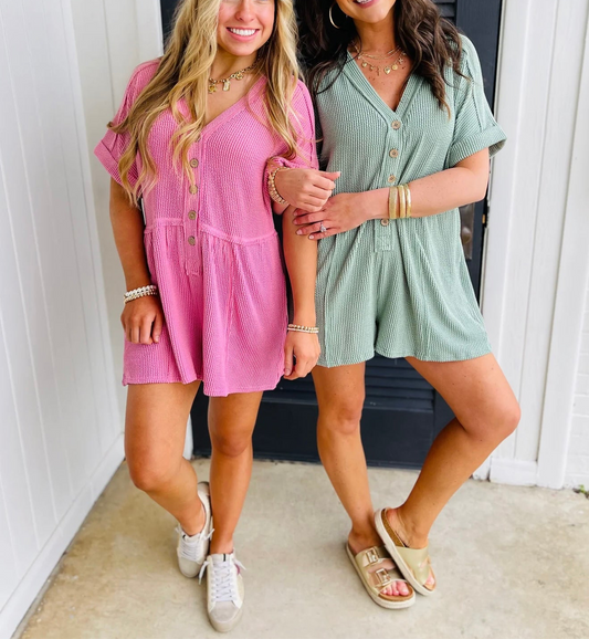 ✨MORE COLORS✨ Staycation Ribbed Knit Romper
