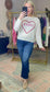 XOXO Heart Puff Script Sweater
