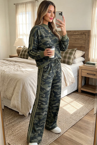 ✨SATURDAY STEAL✨ Camo Cameo Wide Leg Set