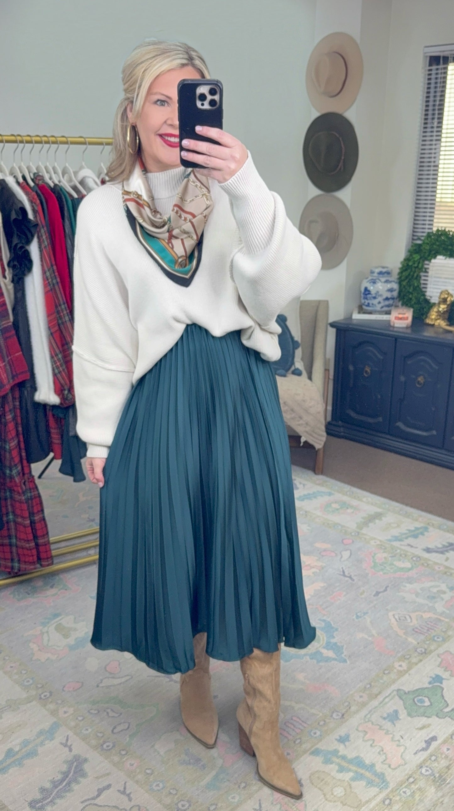 Elegance Embodied Pleated Midi Skirt
