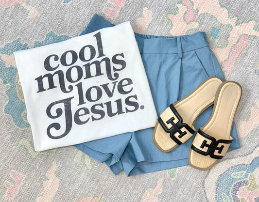 Cool Moms Love Jesus Graphic Tee