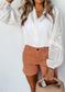 Eyelet Balloon Sleeve Blouse