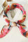 Pink Watercolor Blooms Silk Neck Scarf