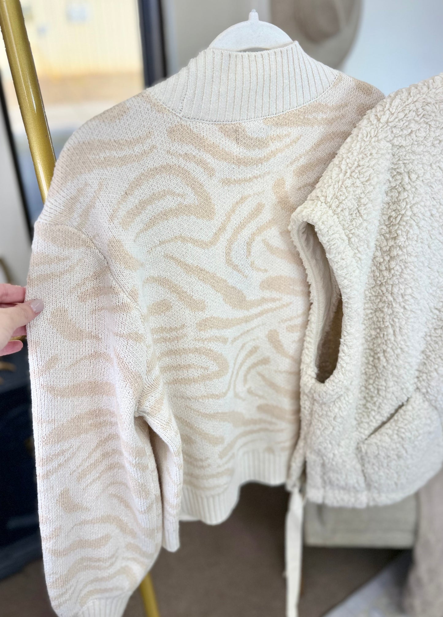 Neutral Territory Animal Print Knit Cardigan