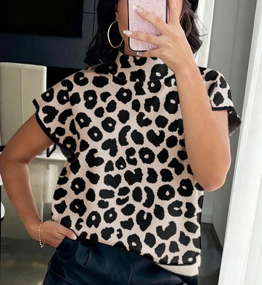 The Wild in Me Leopard Print Knit Top