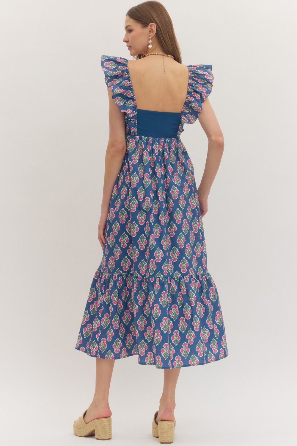 Garden Hymn Ruffle Midi Dress