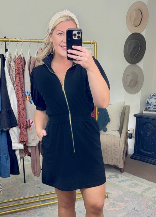 Taking Chances Puff Sleeve Mini Dress