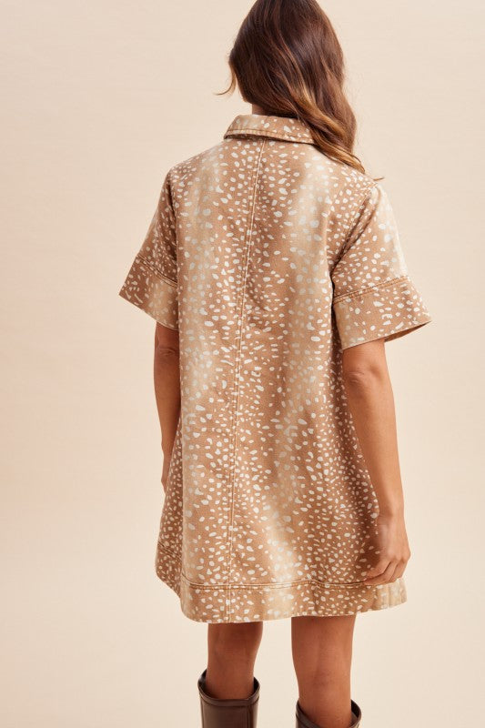 Fawn Over You Deer Print Dress