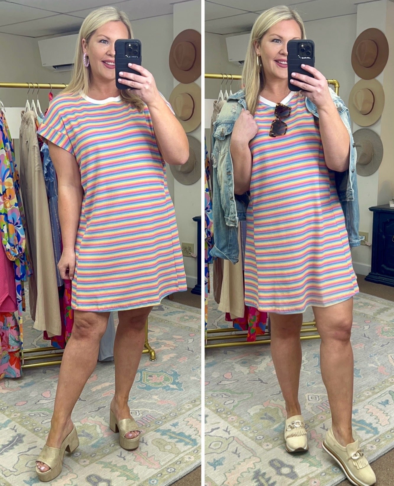 Stripe Shirt Dress