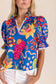 Taste of the Tropics Abstract Print Blouse