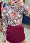 Noir Botanica Mock Neck Top