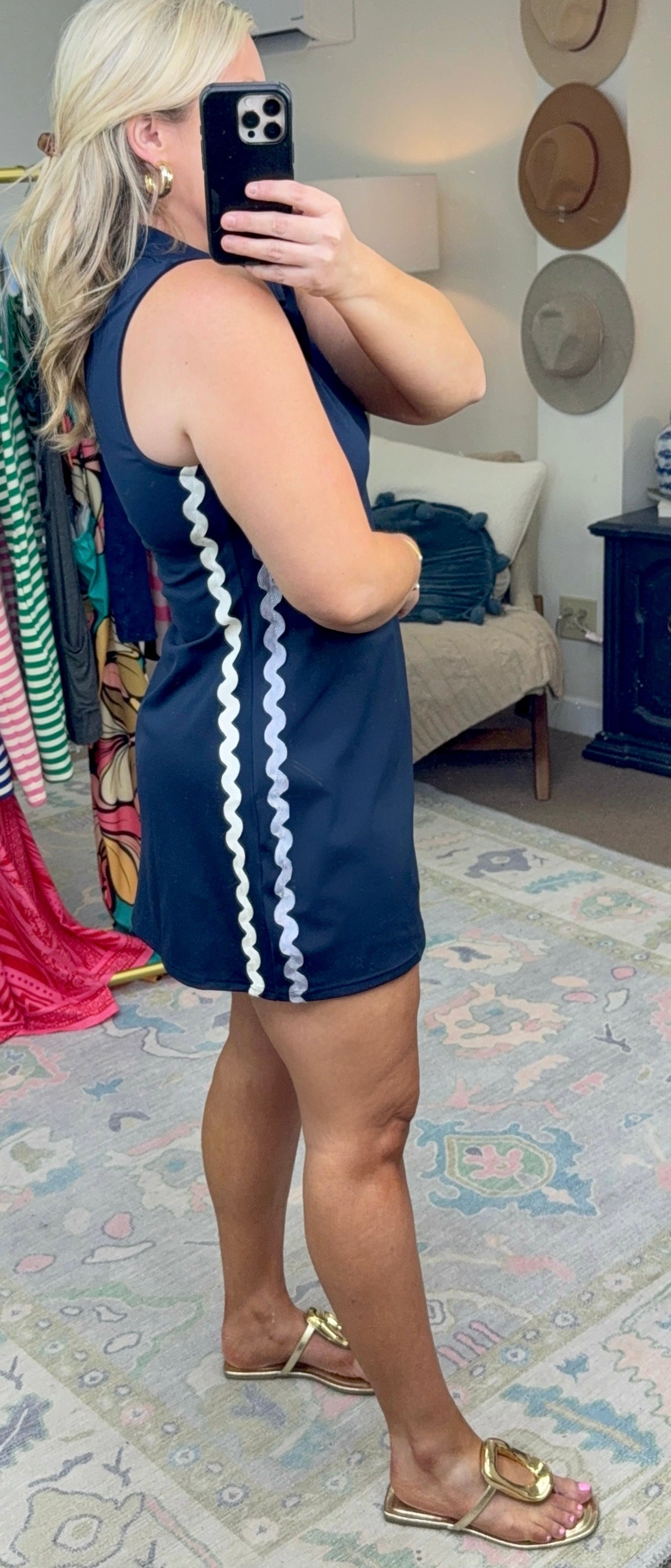 In Motion Ricrac Collared Dress