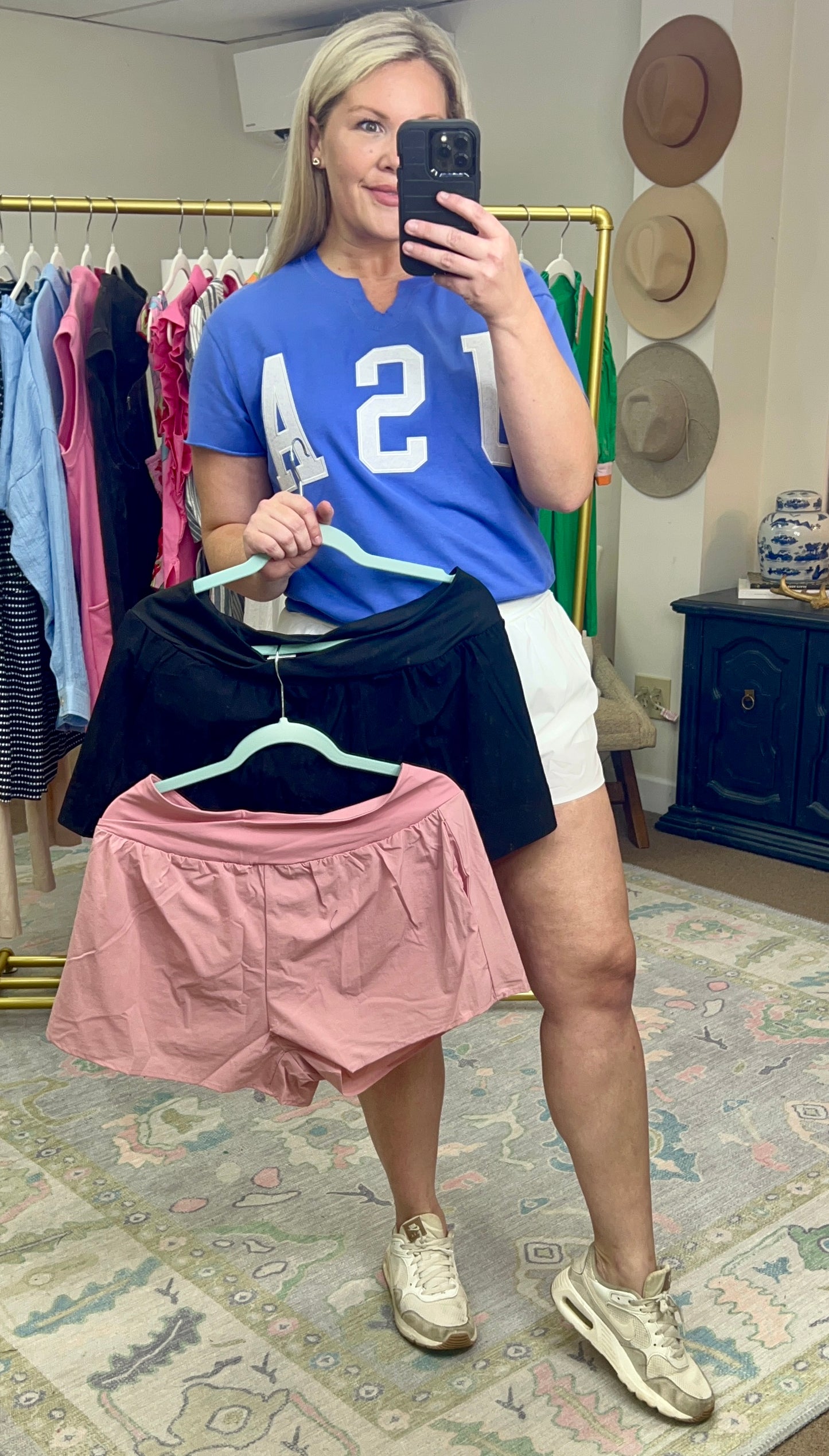 Crossover Waist Athletic Shorts