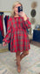 Merry Miss Tartan Tie Babydoll Dress