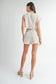 Amalfi Coast Embroidered Linen Short Set