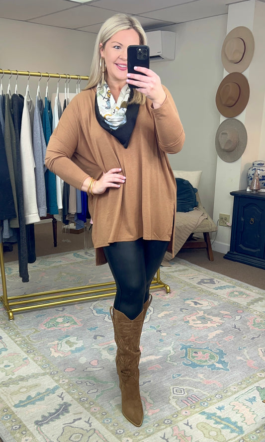 Ideal Day V-Neck Tunic Top