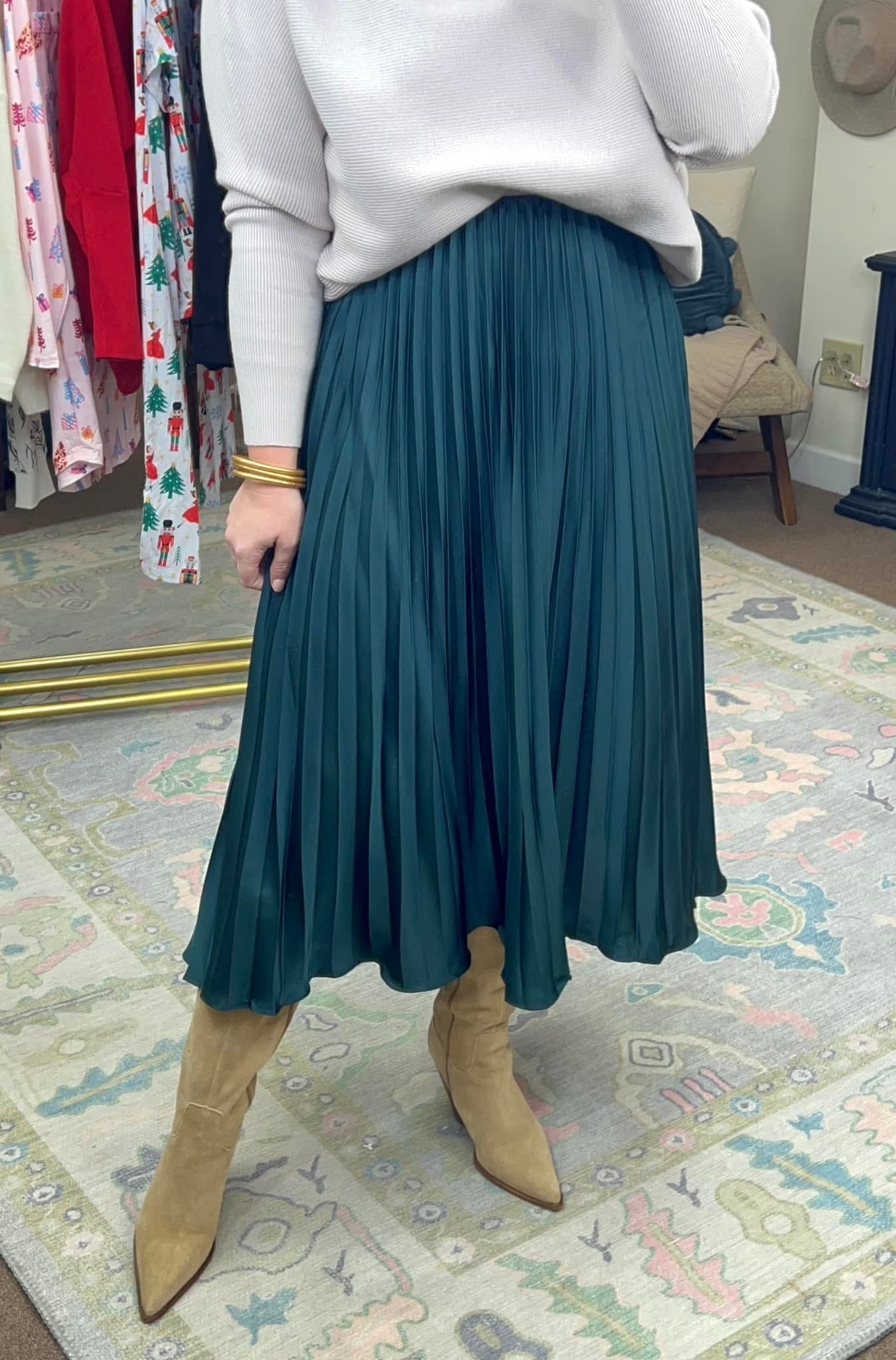 Elegance Embodied Pleated Midi Skirt