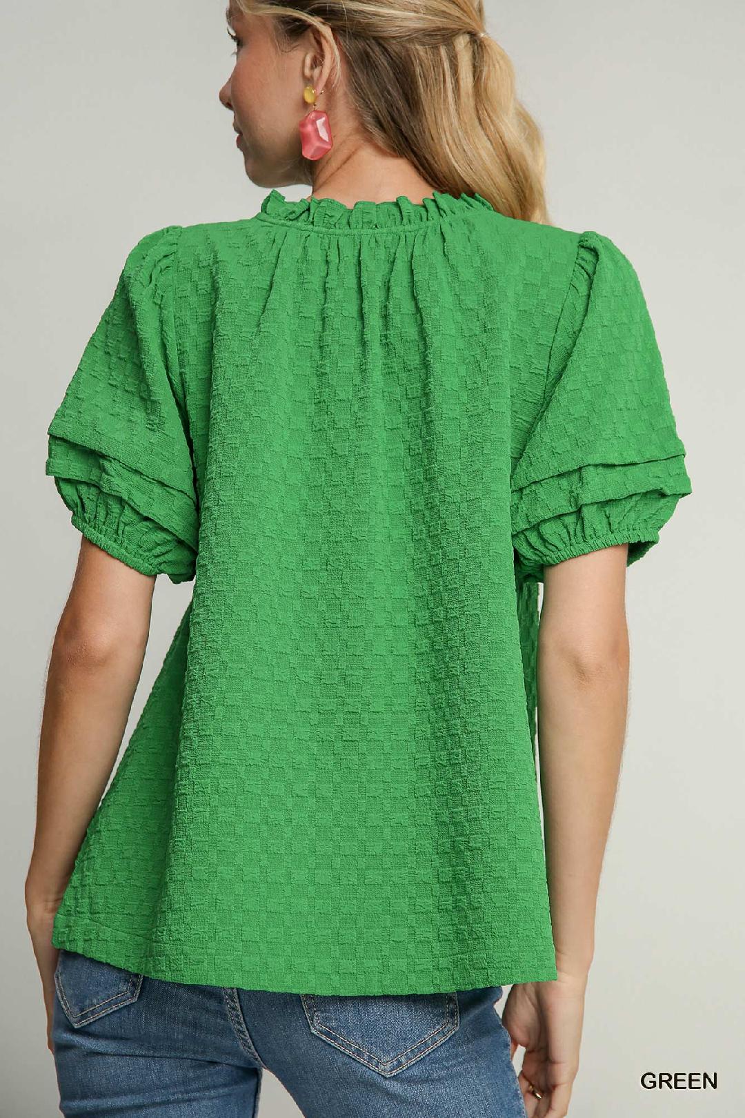 A Fresh Outlook Textured Blouse