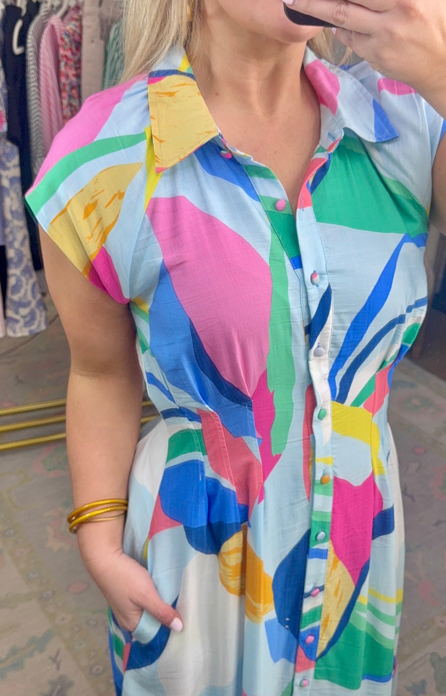 Color Story Abstract Midi Dress