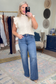 That Girl Ruffle Sleeve Cable Knit Top