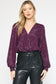**MORE COLORS** ENTRO: Sequin Surplice Bodysuit