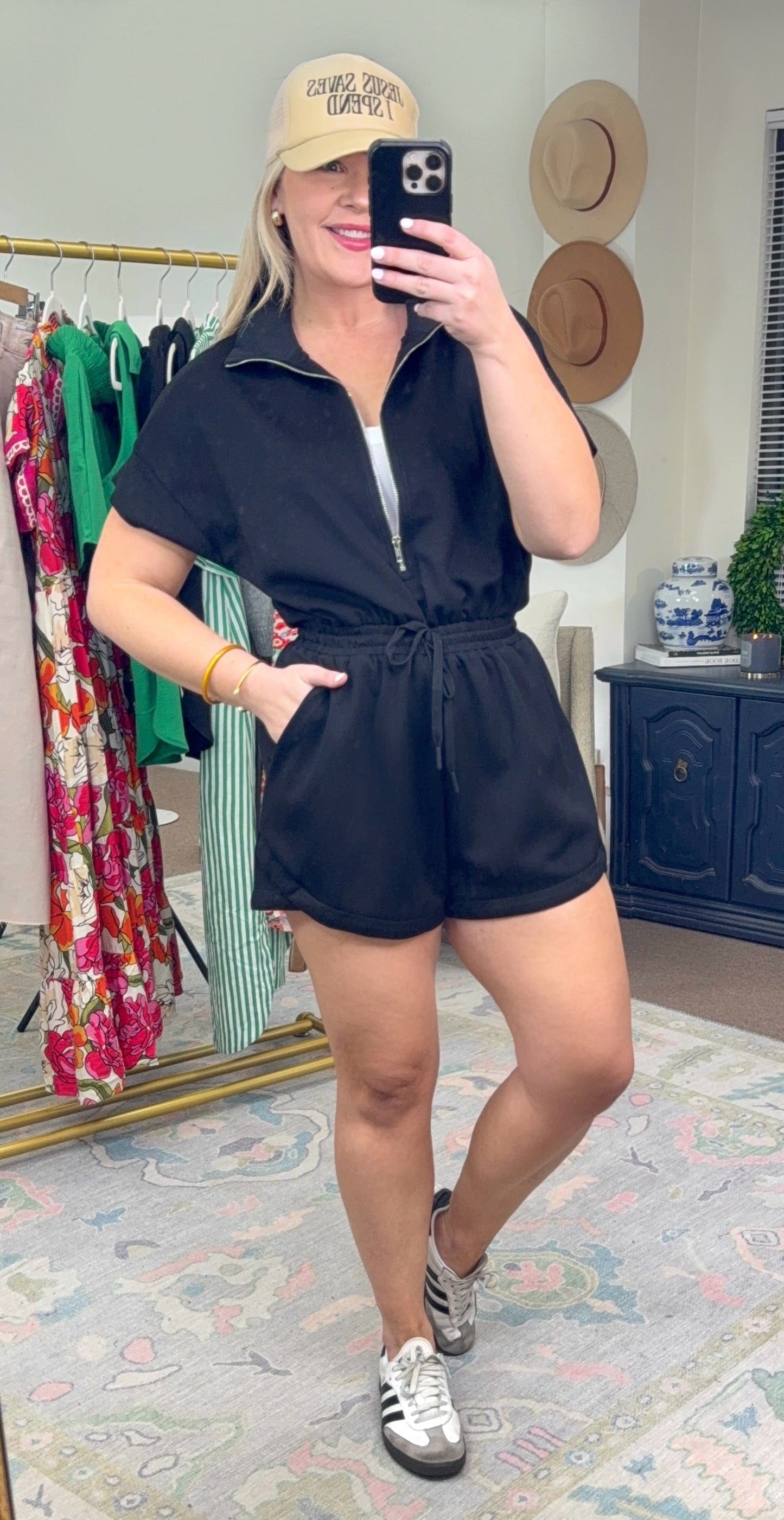 Go Time Zip-Up Athleisure Romper