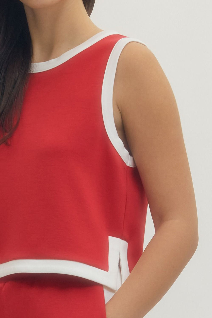 **MORE COLORS** Winning Streak Contrast Trim Top