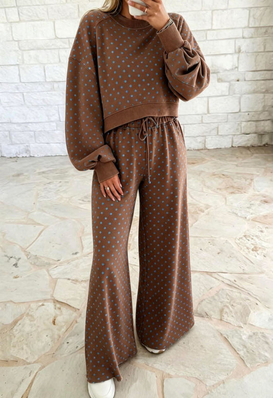 **MORE COLORS** Connect the Dots Wide Leg Lounge Set