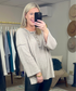 Crisp Morning Brushed Ribbed Knit Henley Top