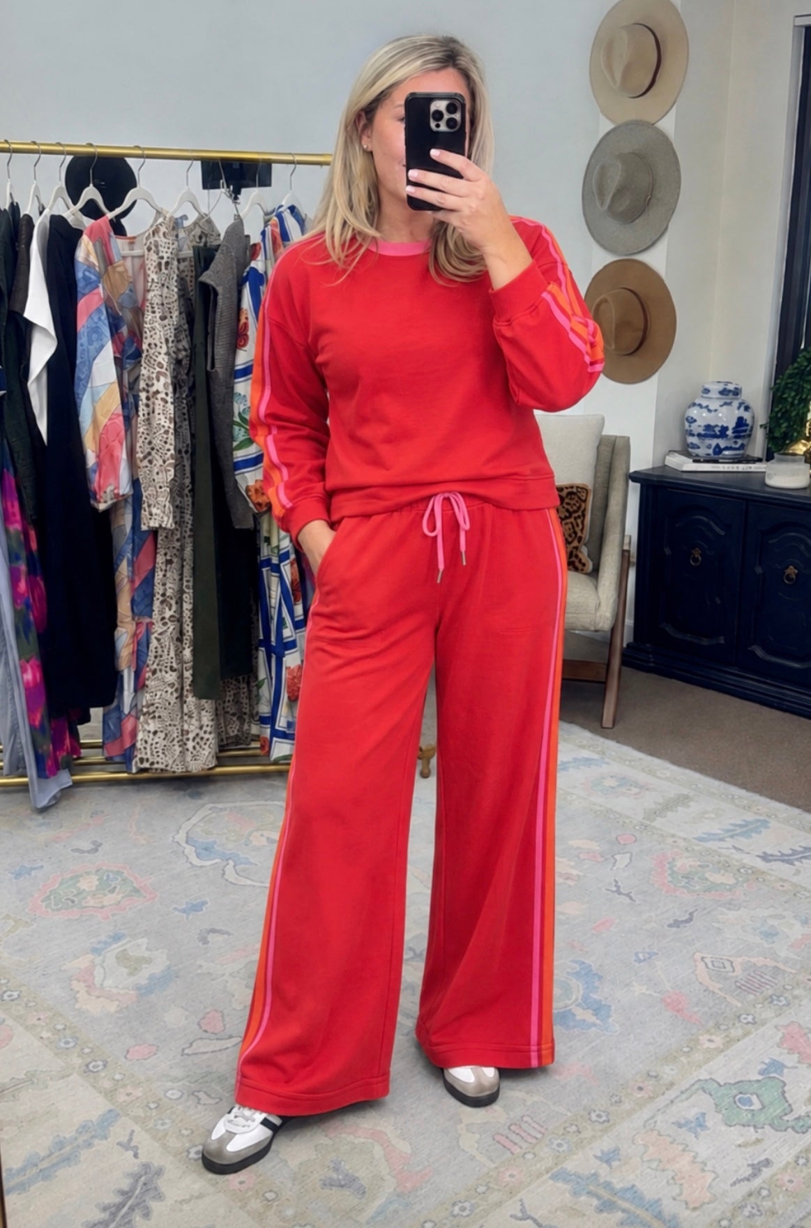 FATE: Track Record Colorblock Stripe Wide Leg Pants