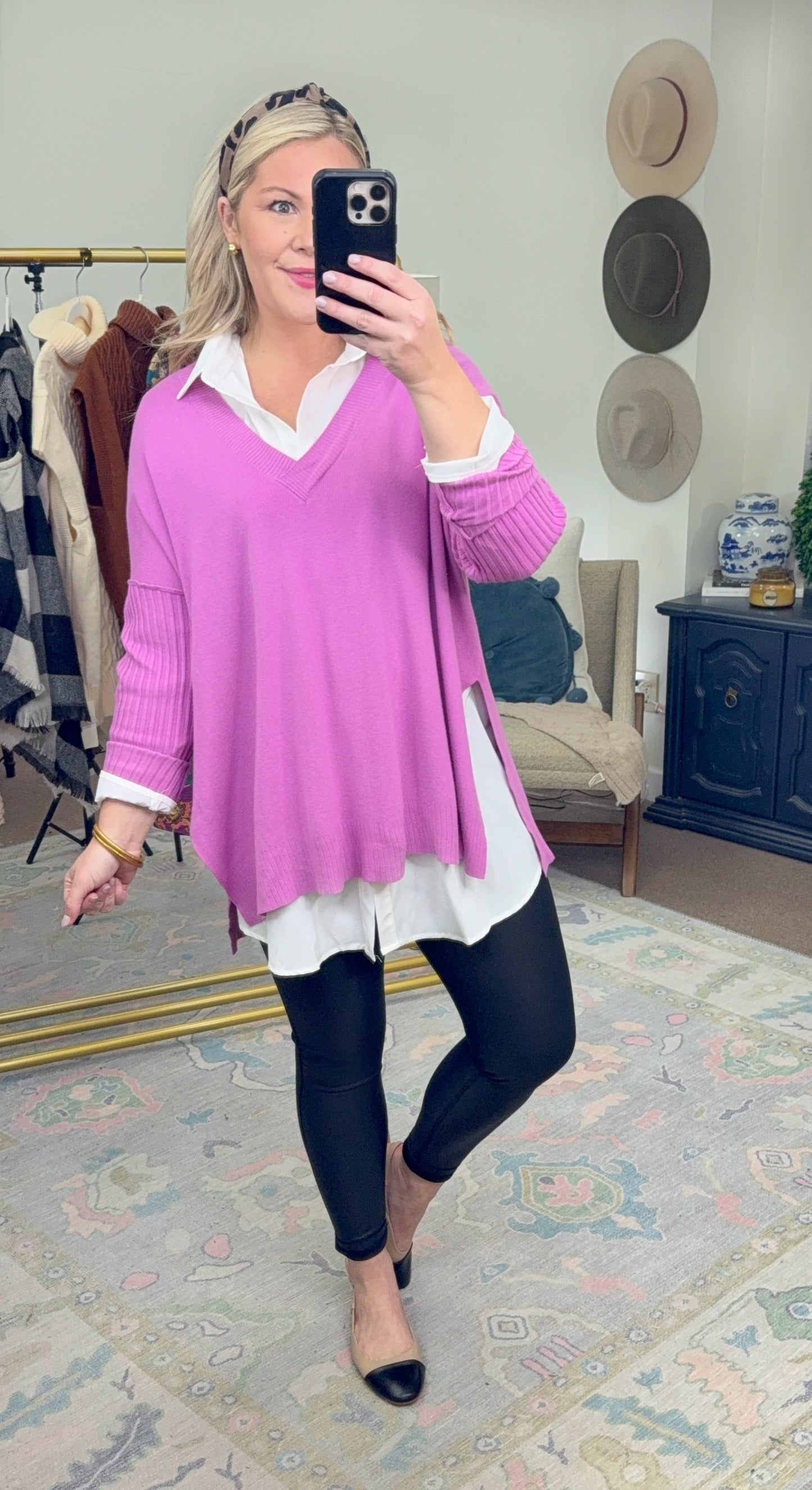 On Your Side Split Knit Tunic Top