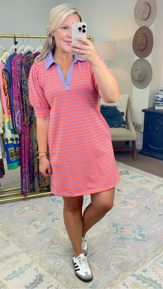 **MORE COLORS** Classic Cool Collar Shirt Dress