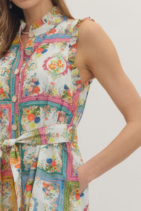 Heirloom Market Print Midi Dress