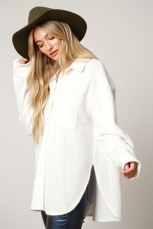 PEACH LOVE: Stargazer Button Down Tunic