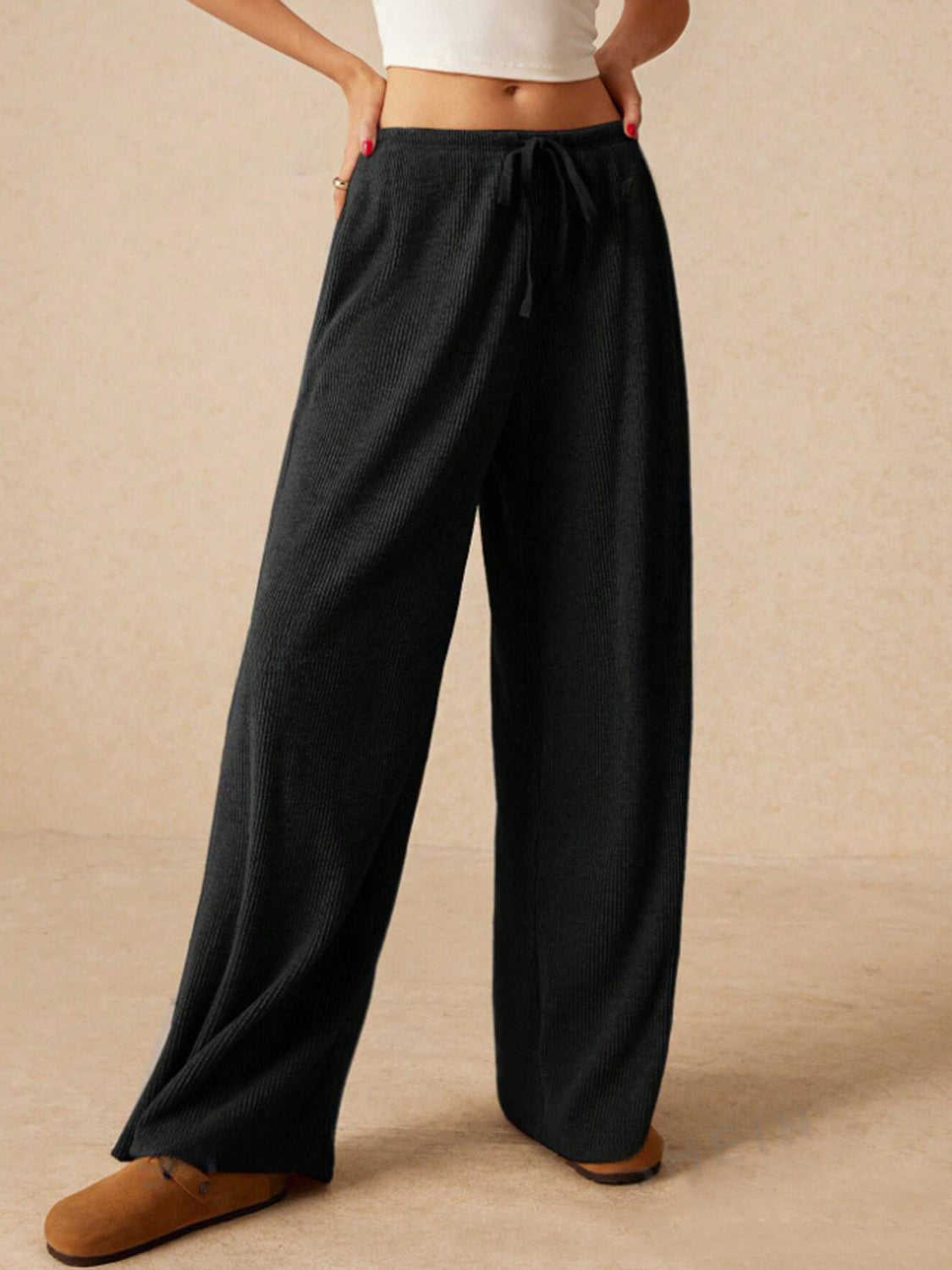 **MORE COLORS** Snug Society Ribbed Wide Leg Pants